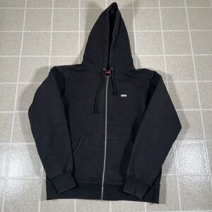 Supreme Small Box Logo 3M  Zip Up Hoodie Black Large Made in Canada Authentic